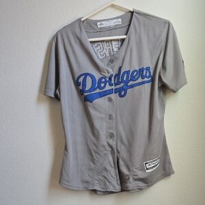 Majestic Gray Dodgers Jersey - Womens